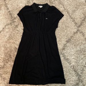 Black Lacoste knit dress